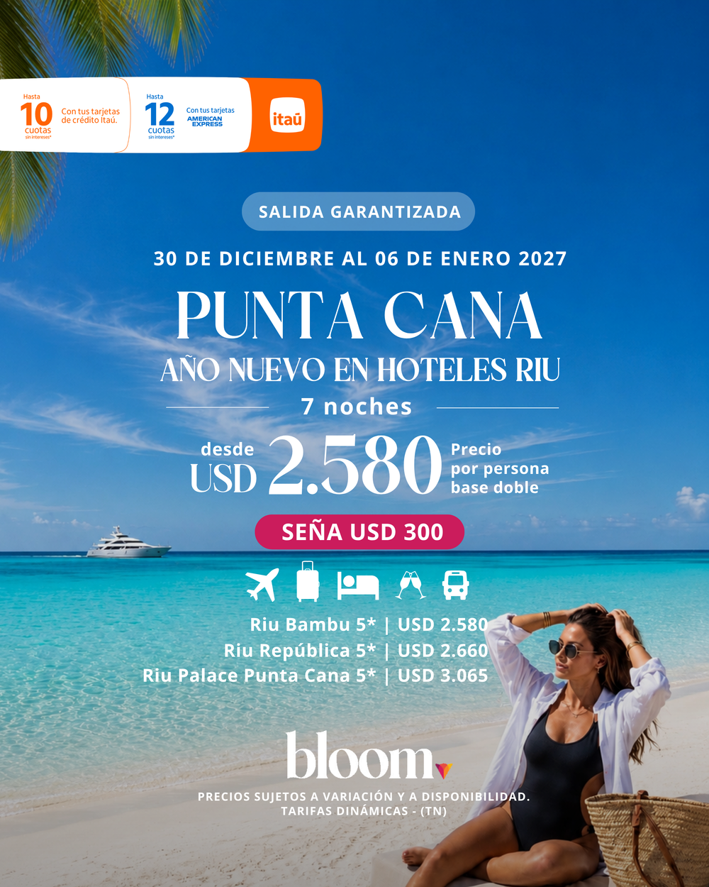 Año Nuevo en Punta Cana Hoteles RIU - 7 noches