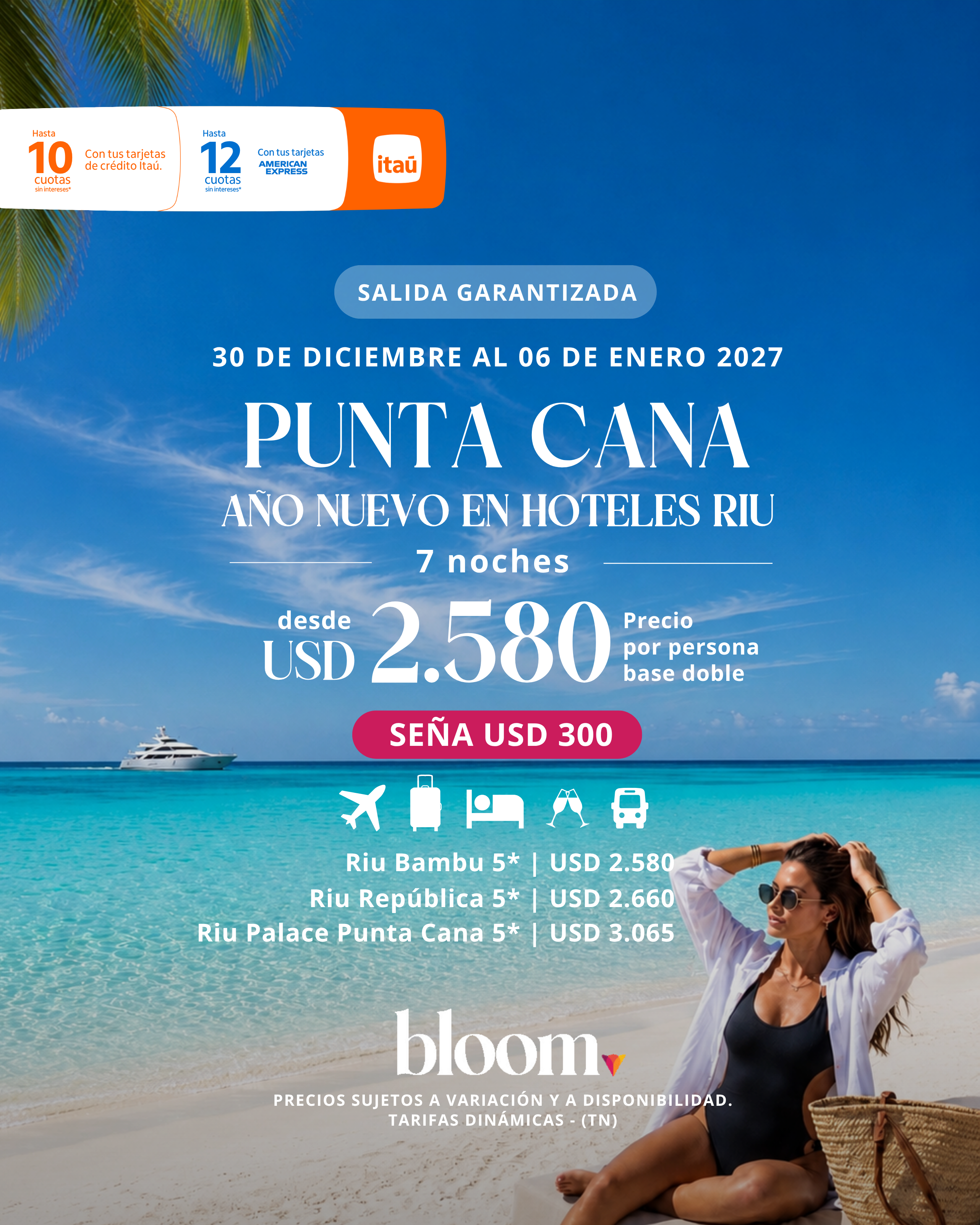 Año Nuevo en Punta Cana Hoteles RIU - 7 noches