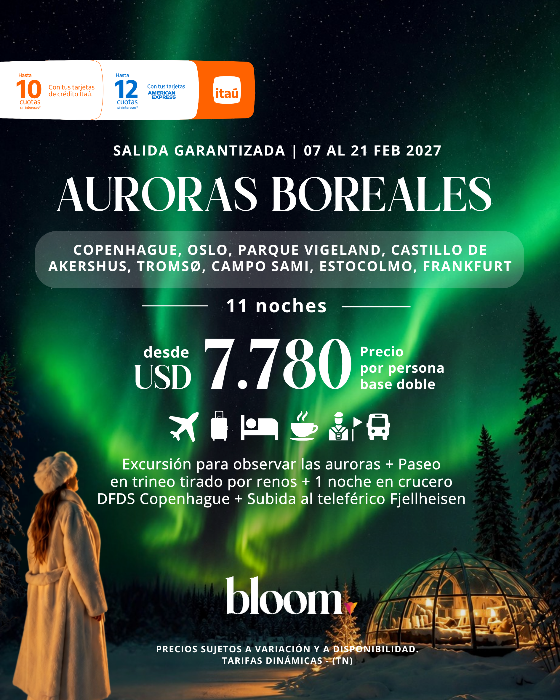 Auroras Boreales - Febrero 2027 - 11 noches