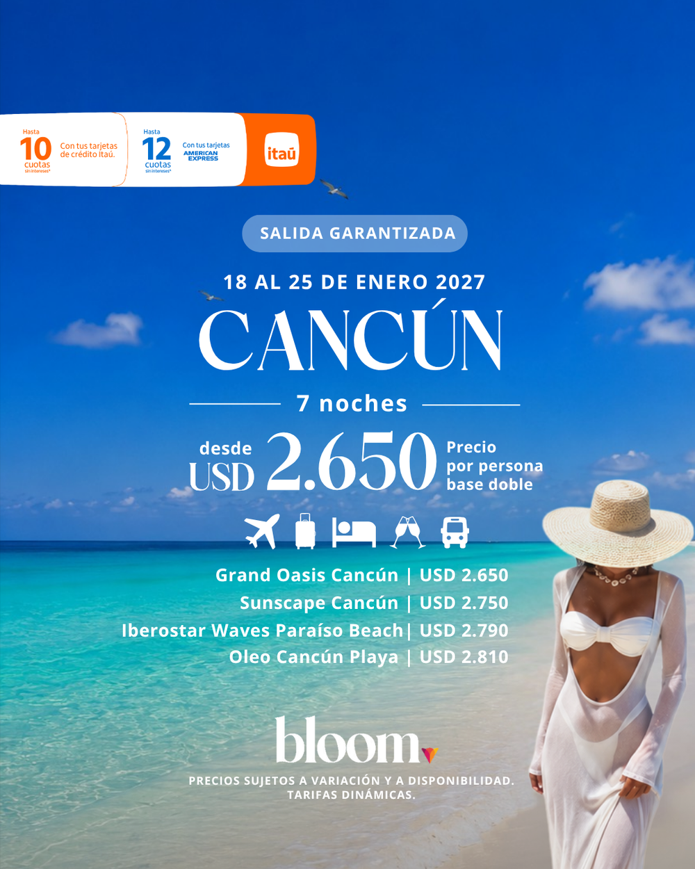 Cancún - 7 noches - Enero 2027
