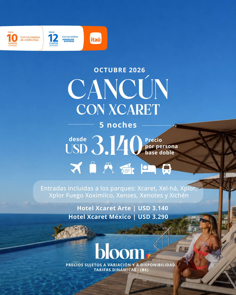 Cancún con Xcaret - Octubre 2026 - 5 noches