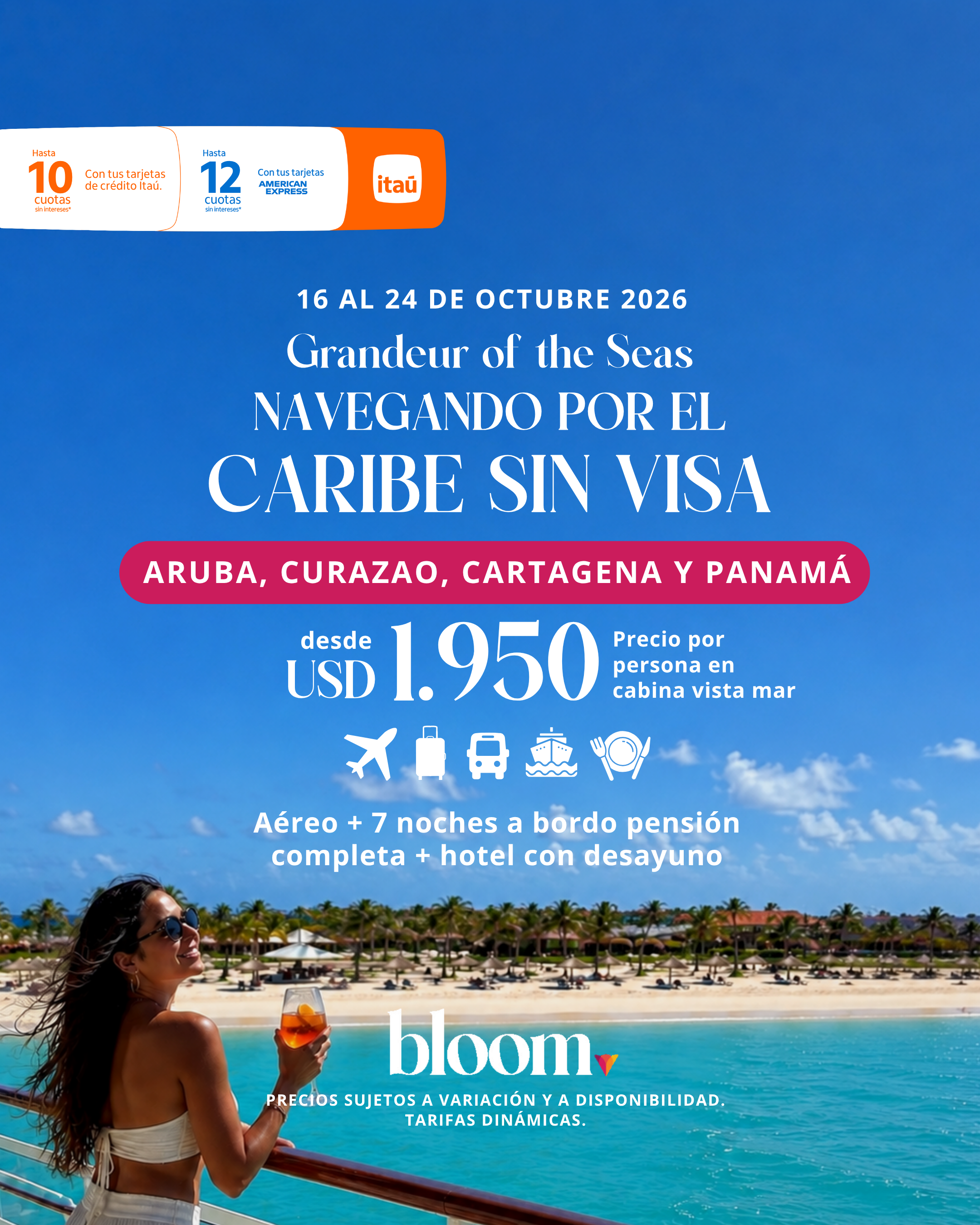 Caribe sin visa - 7 noches a bordo - octubre 2026