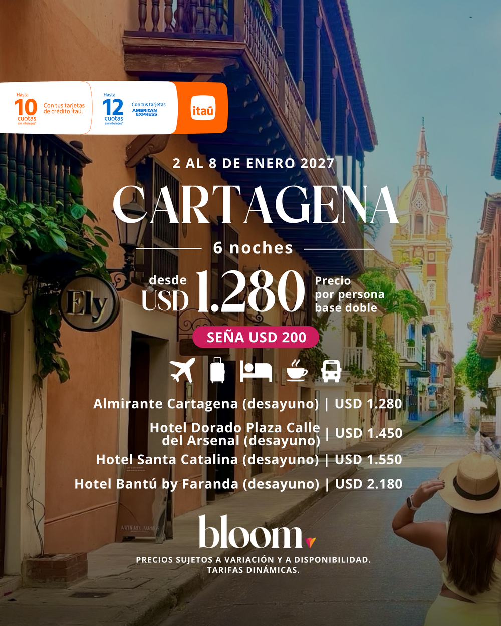 Cartagena - Enero 2027 - 6 noches