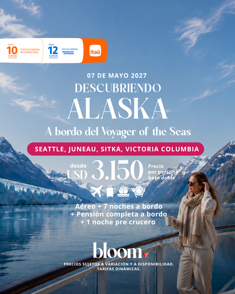 Alaska - 7 noches a bordo - Mayo 2027