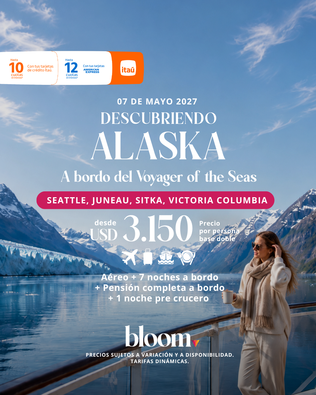 Alaska - 7 noches a bordo - Mayo 2027