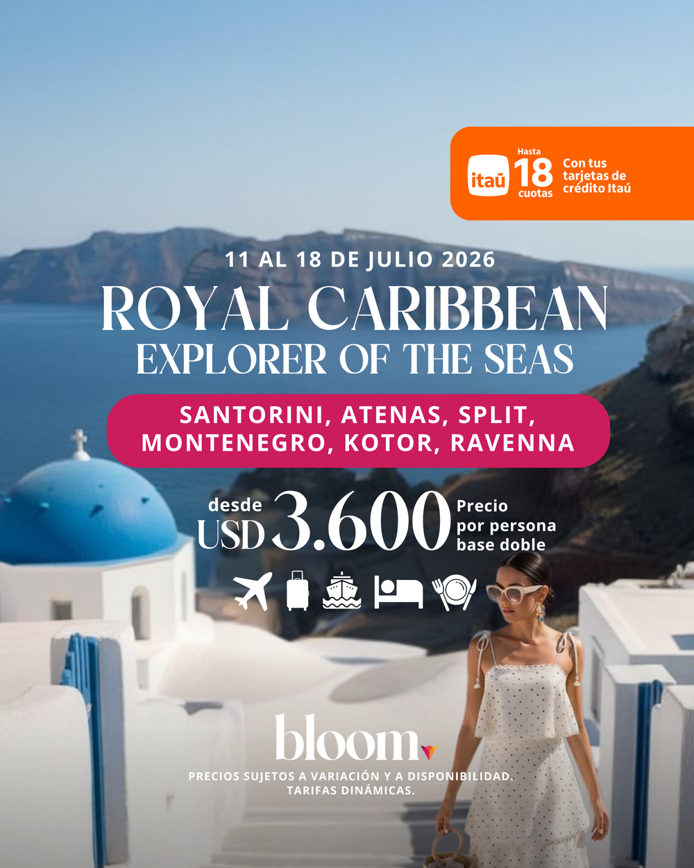 Santorini, Atenas, Split a bordo del Royal Caribbean - Julio 2026