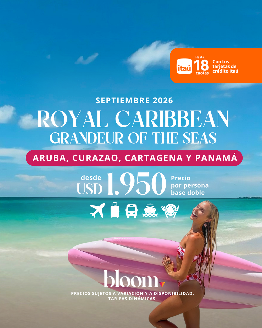 Aruba, Curazao, Cartagena y Panamá con Royal Caribbean - Septiembre 2026
