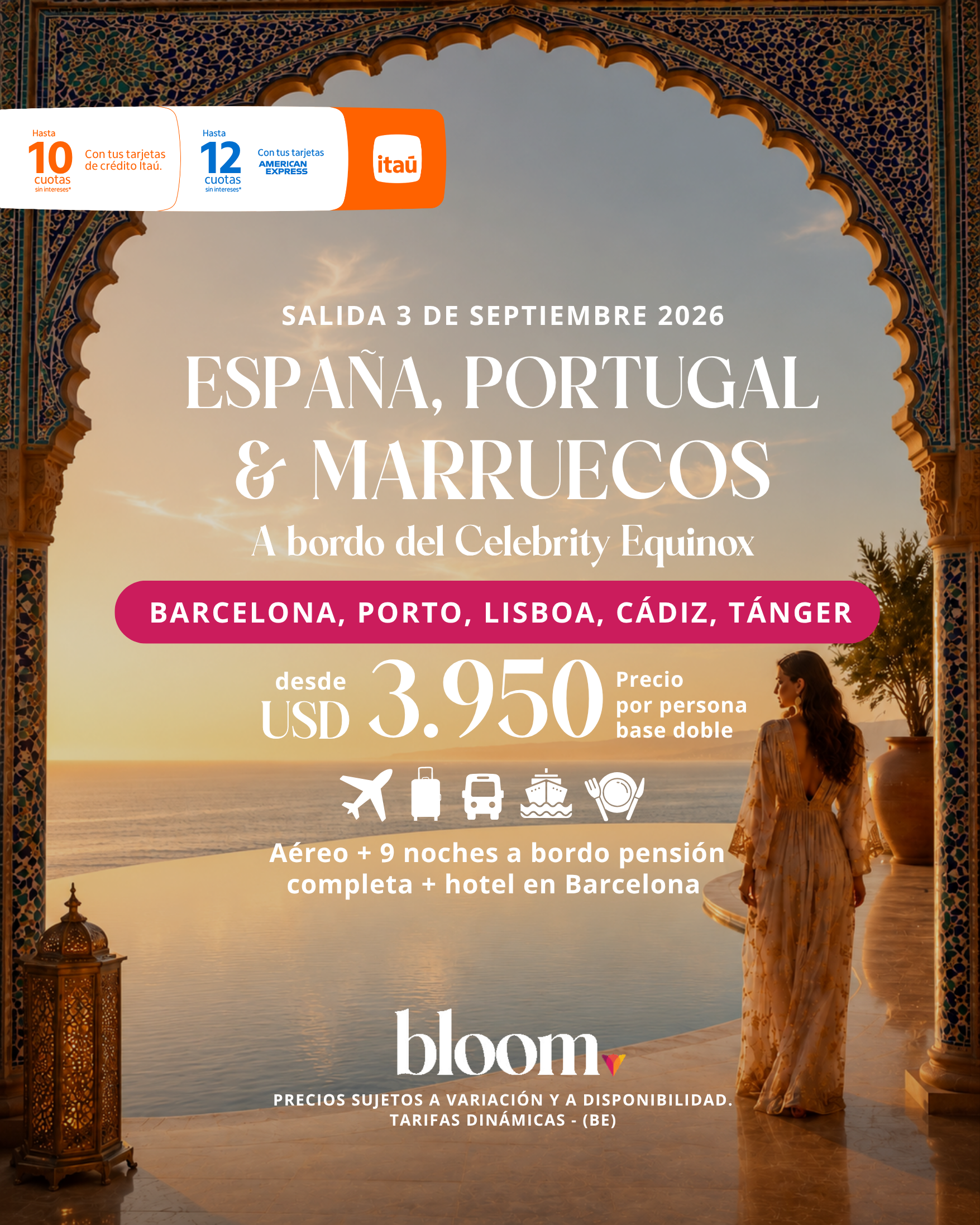 España, Portugal y Marruecos - 9 noches a bordo - Septiembre 2026