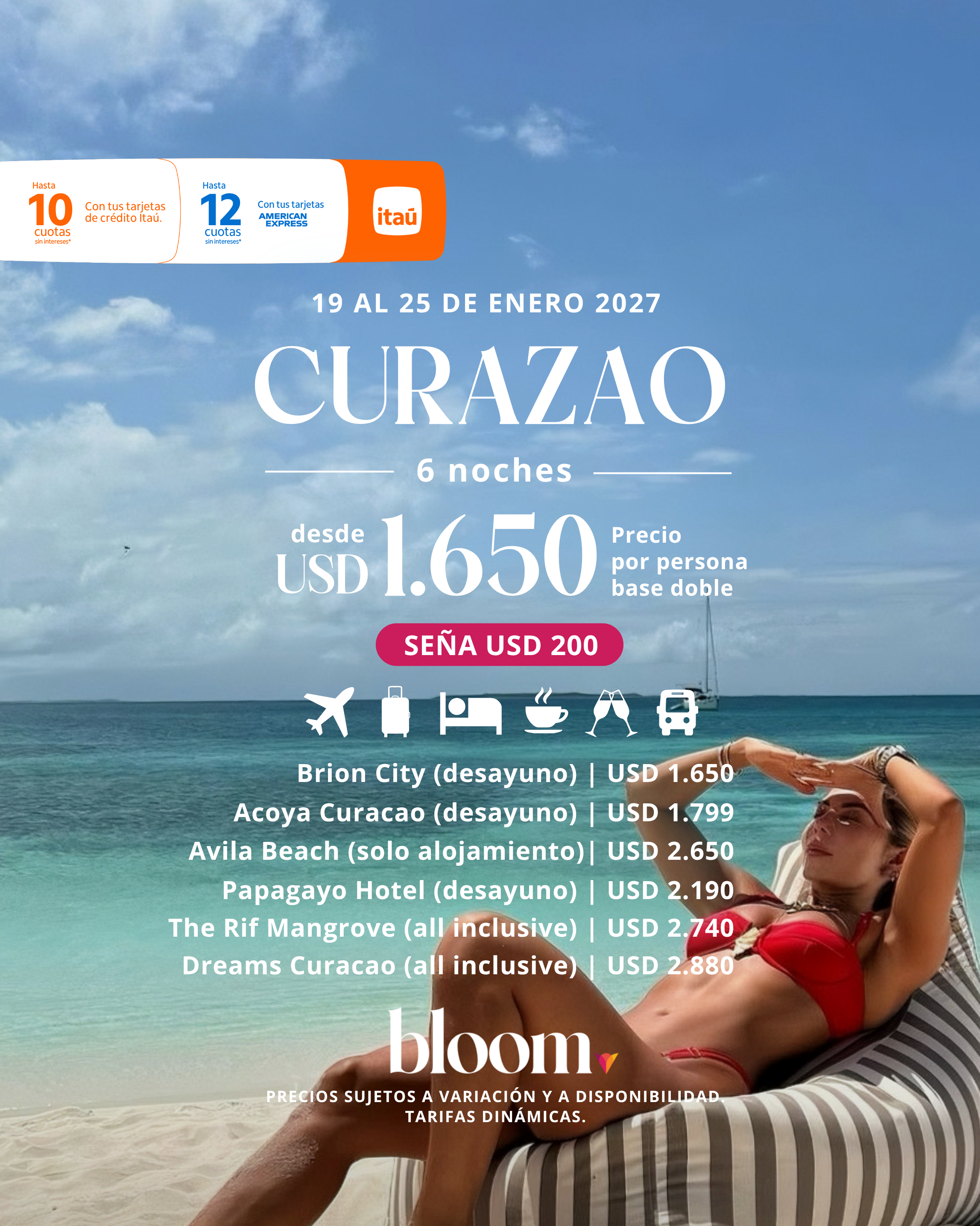 Curazao - Enero 2027 - 6 noches