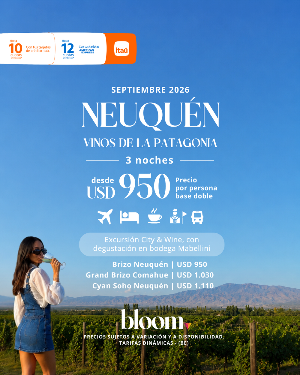 Neuquén - Septiembre 2026 - 3 noches