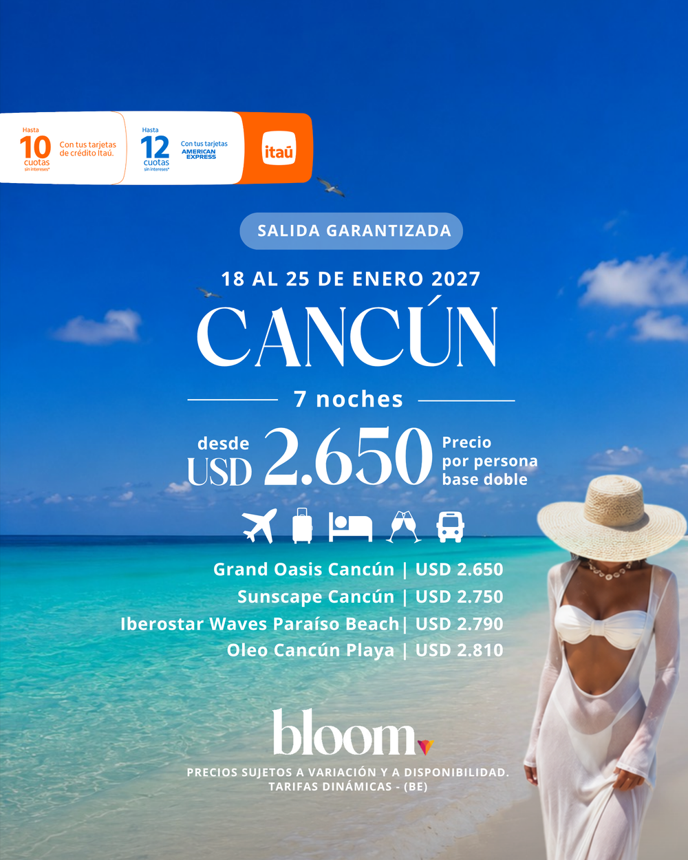 Cancún - 7 noches - Enero 2027
