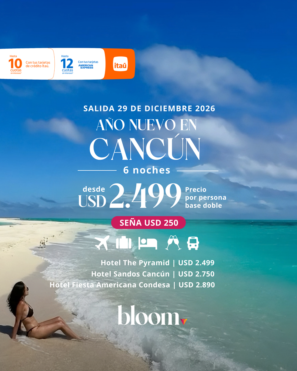 Año Nuevo en Cancún - Diciembre 2026 - 6 noches