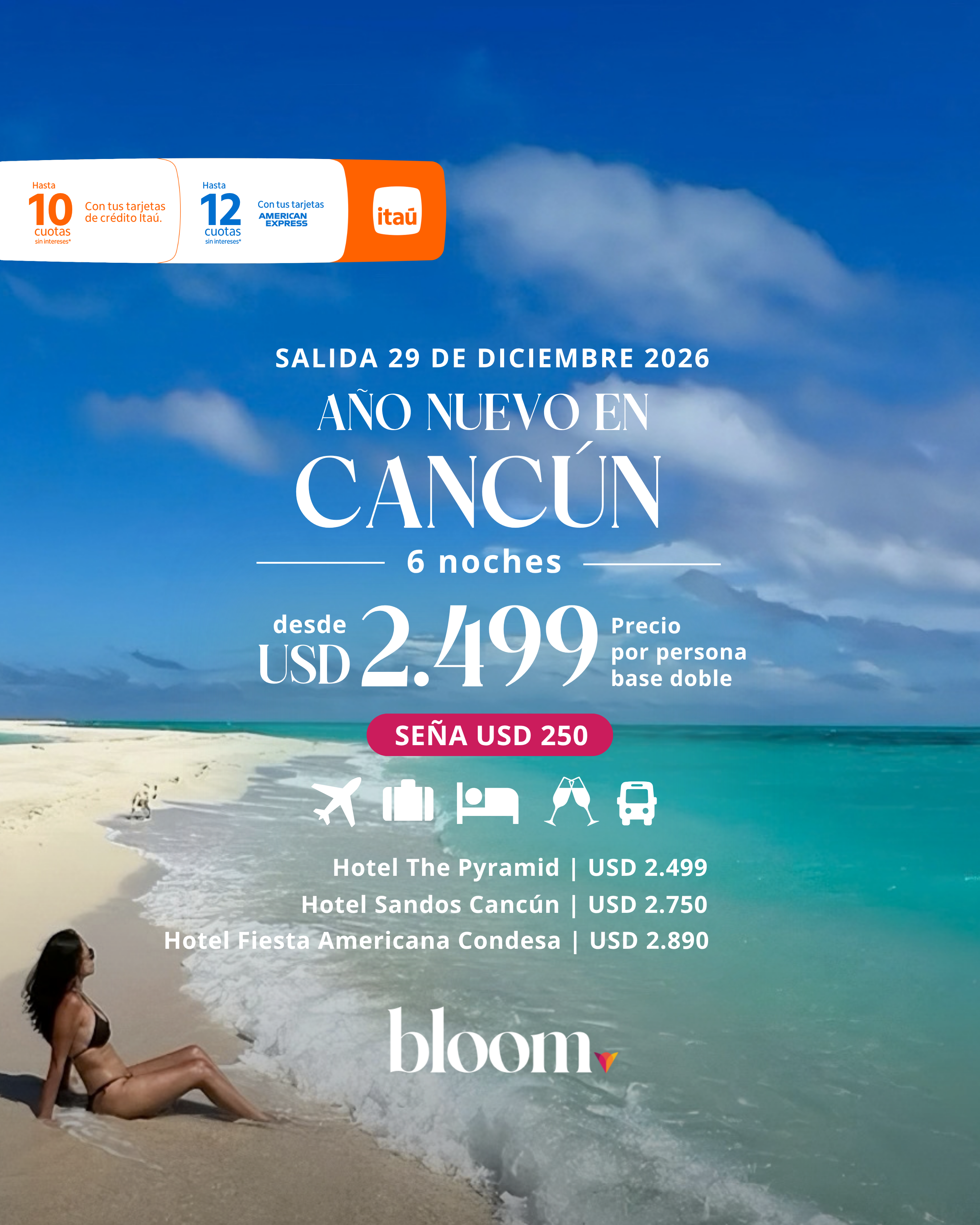 Año Nuevo en Cancún - Diciembre 2026 - 6 noches