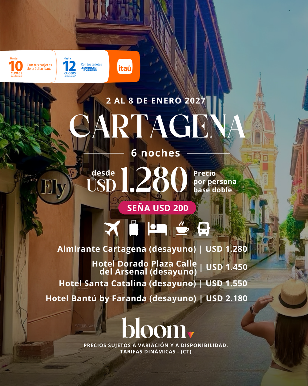 Cartagena - Enero 2027 - 6 noches