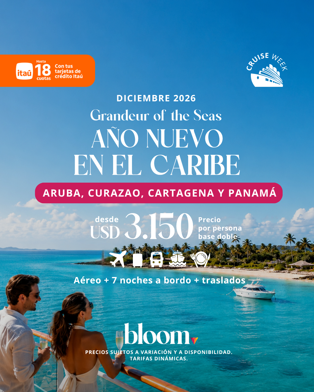 Año nuevo en el Caribe - 7 noches a bordo