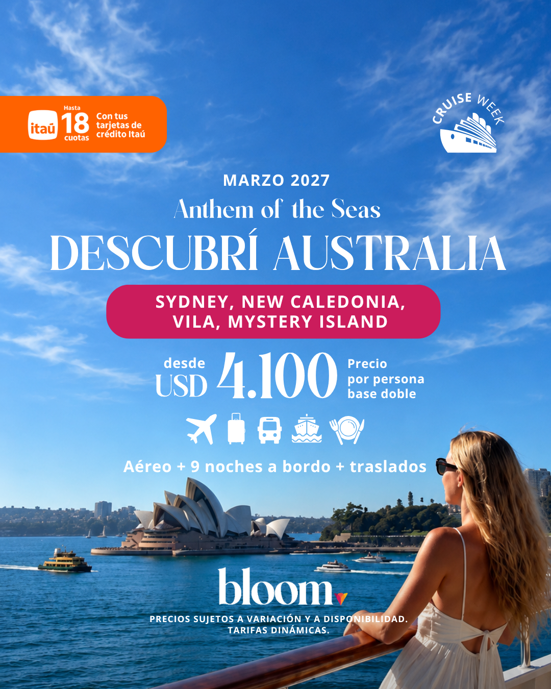 Australia - 9 noches a bordo - Marzo 2027