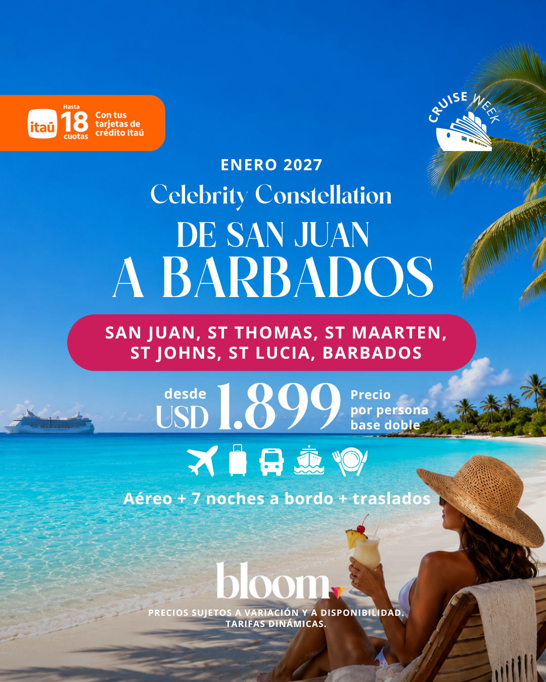 Caribe -  7 noches a bordo - Enero 2027