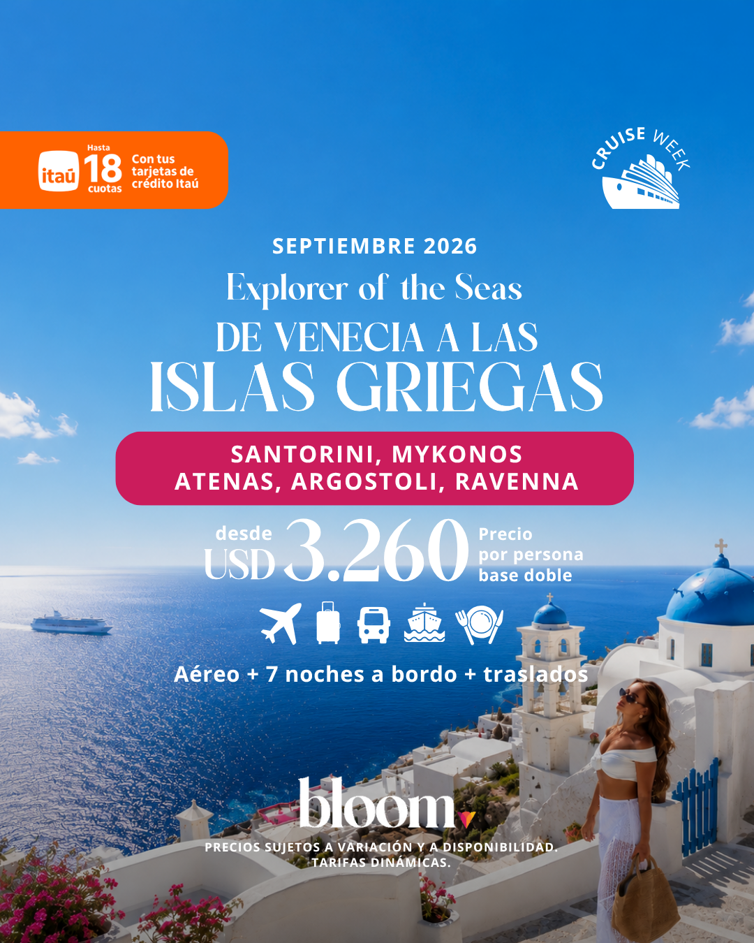 Islas Griegas - 7 noches a bordo - Septiembre 2026