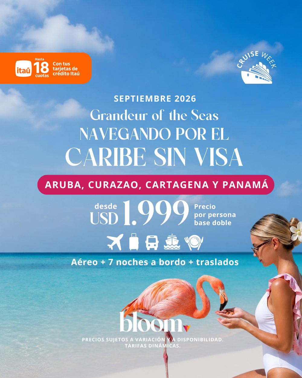 Caribe sin visa - 7 noches a bordo - Septiembre 2026