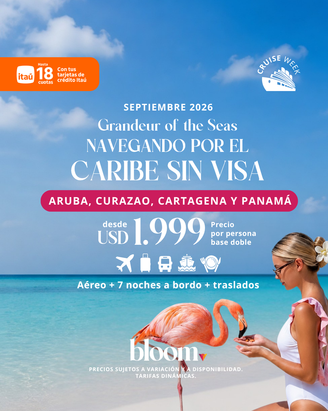 Caribe sin visa - 7 noches a bordo - Septiembre 2026