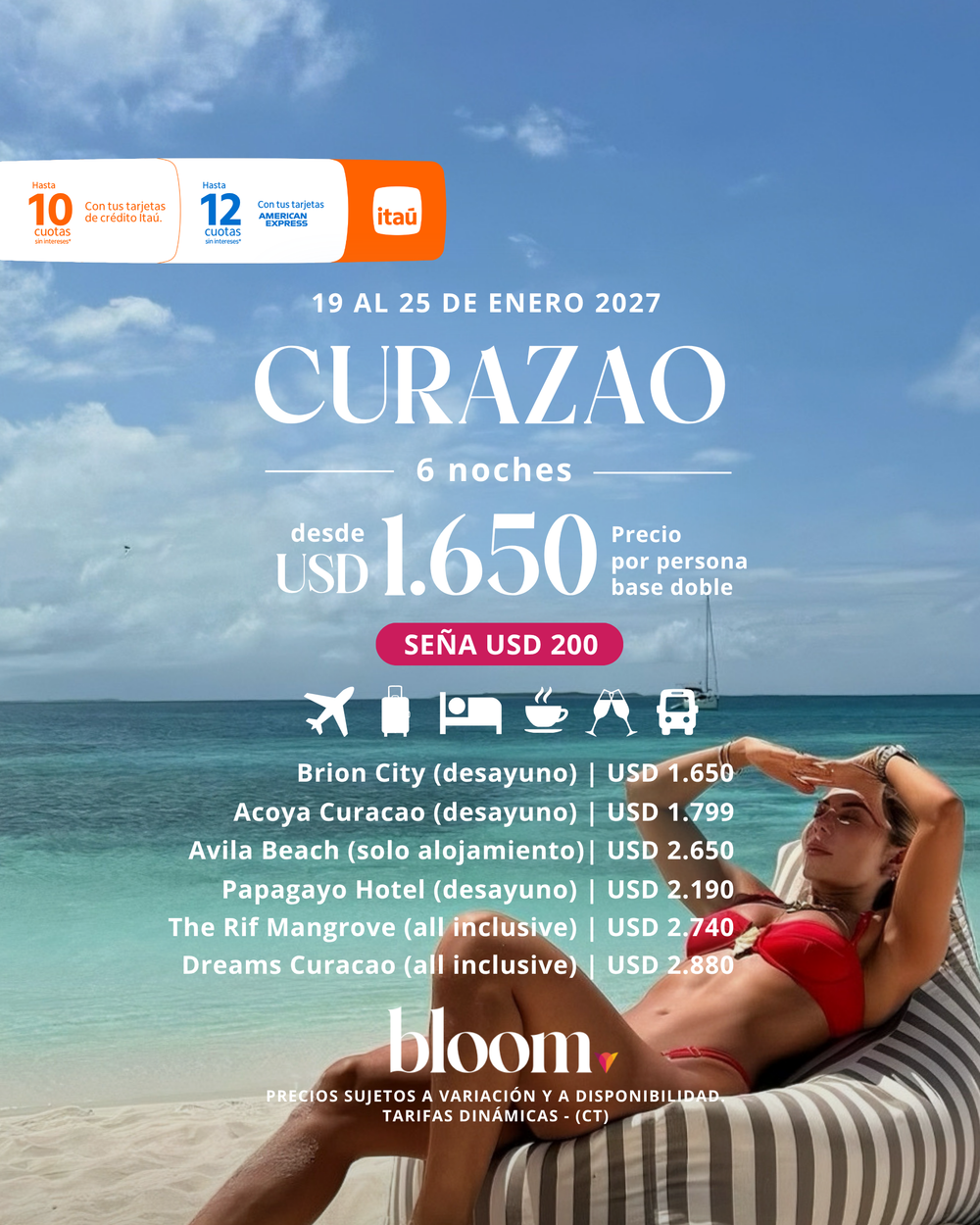 Curazao - Enero 2027 - 6 noches