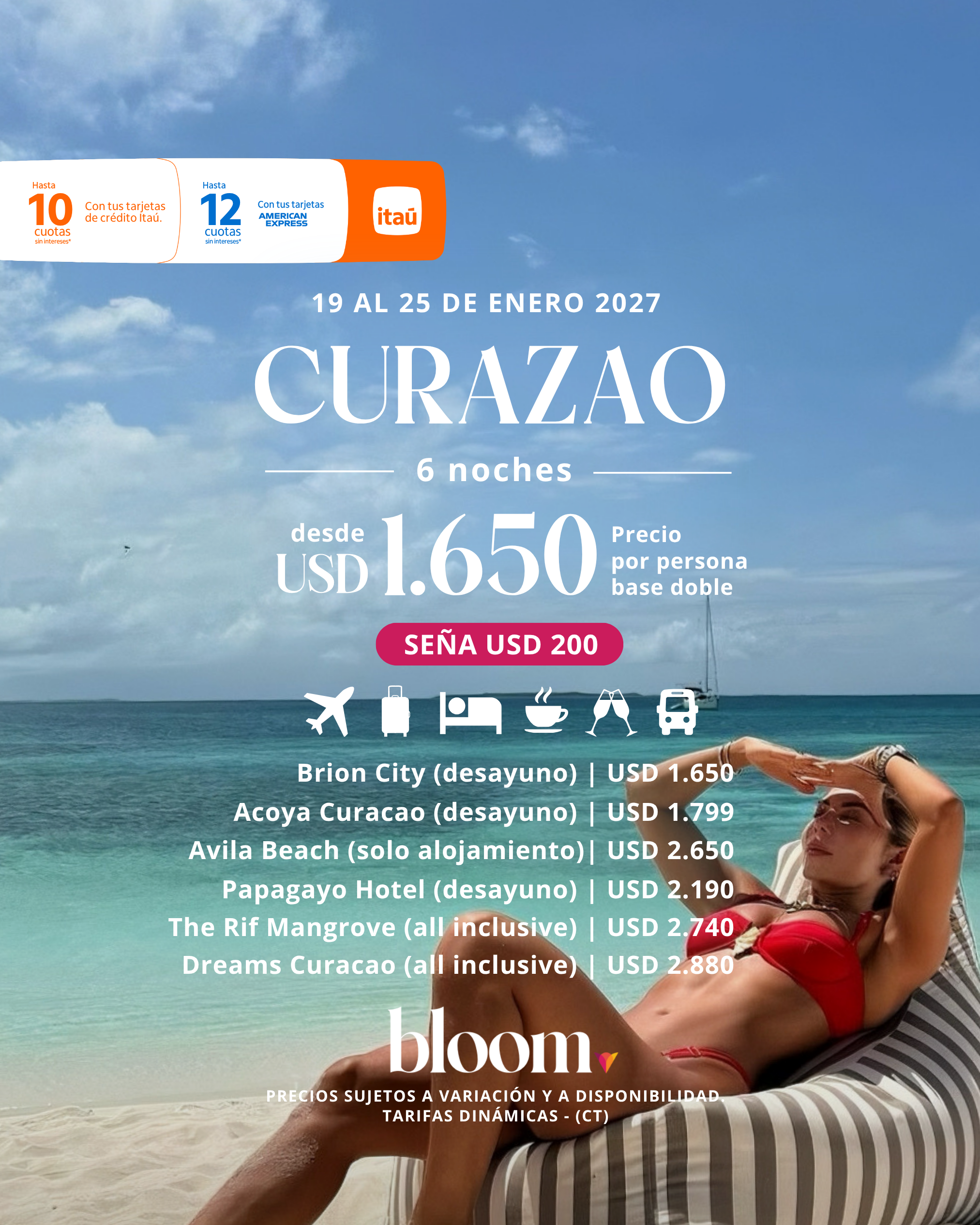 Curazao - Enero 2027 - 6 noches