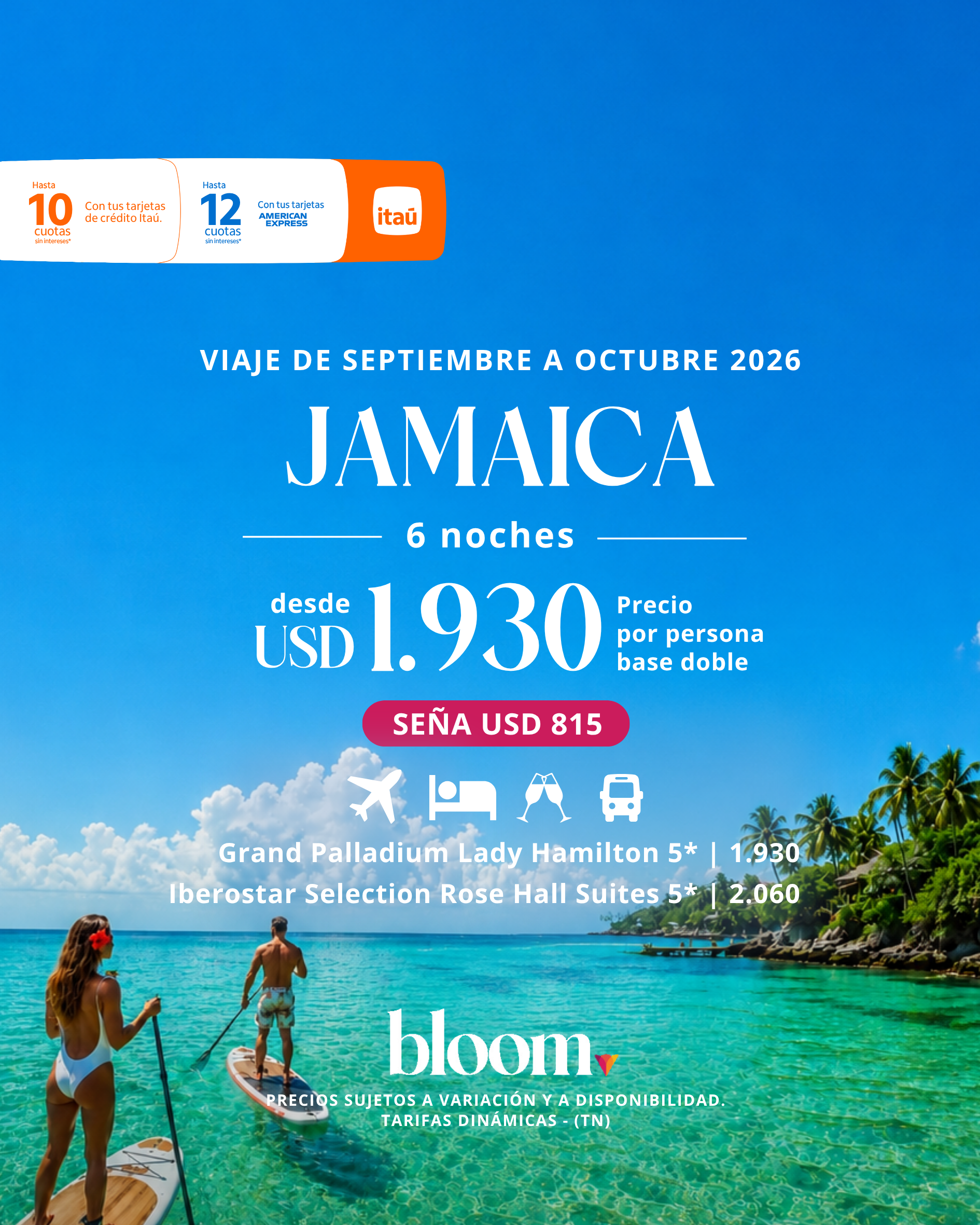 Jamaica - Septiembre a Octubre 2026 - 6 noches